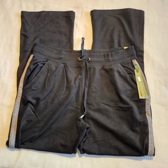 Green Tea women's size XXL black & gray track pants, soft wash preshrunk NWT - Picture 2 of 8